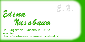 edina nussbaum business card